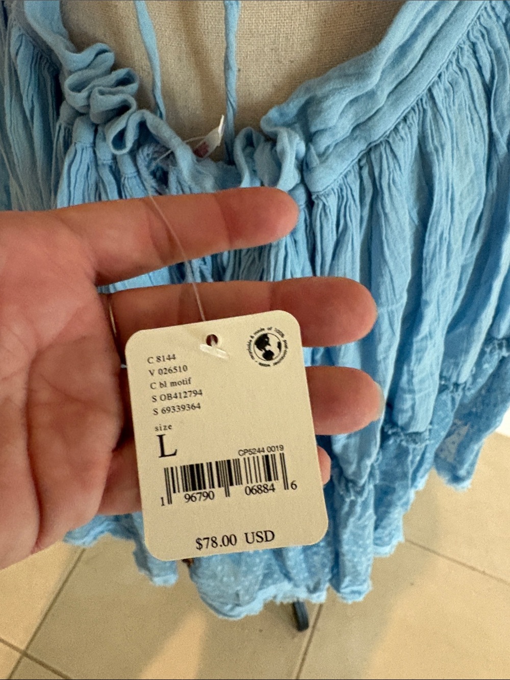 NWT $100 free people large endless summer dress 951 - Picture 7 of 9